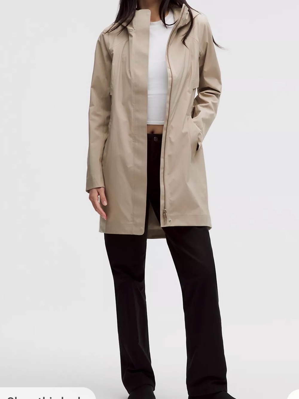New Lululemon Rain Rebel Jacket in Color Wacky Khaki (WKKI) beige Size